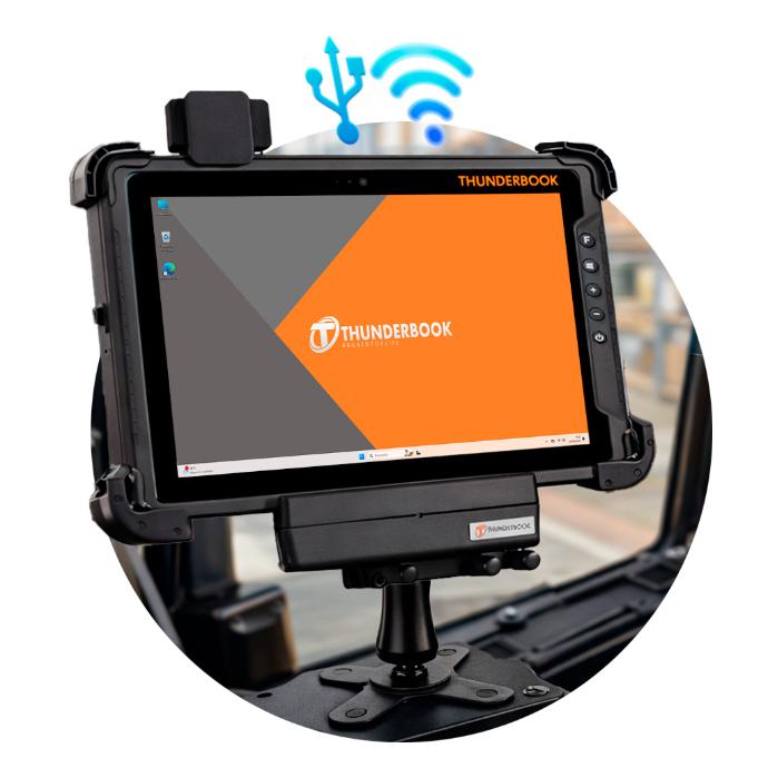 Tablet rugerizada SPARTAN W108 con conectividad WiFi 4G GPS y puertos industriales
