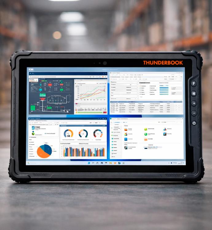 SPARTAN W128 ejecutando software industrial de supervisión y análisis de datos